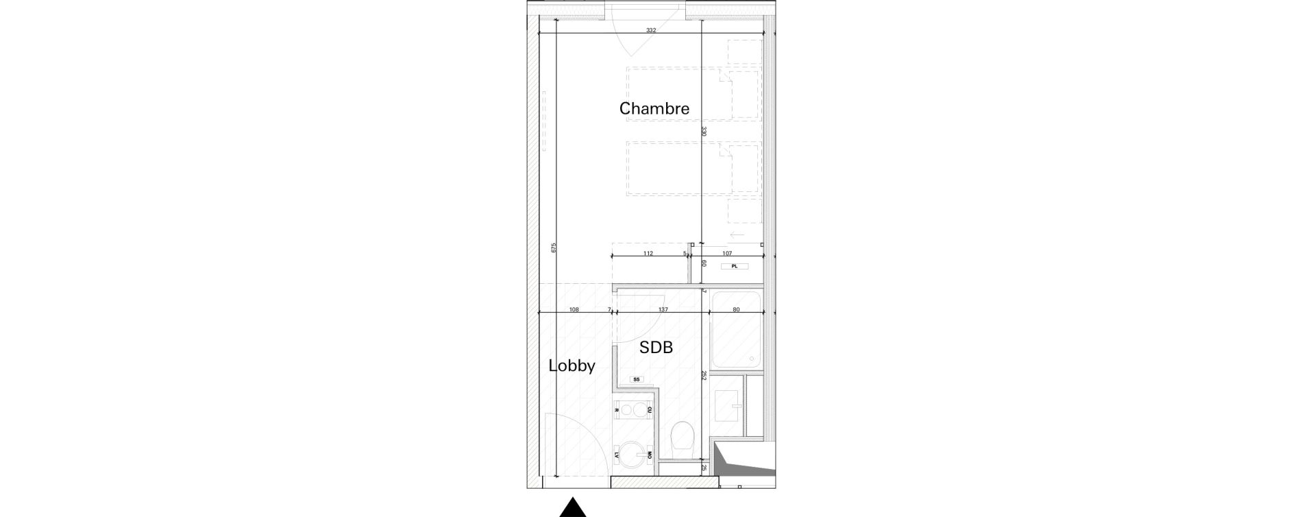 Appartement T1 de 20,98 m2 &agrave; Blagnac Andromede