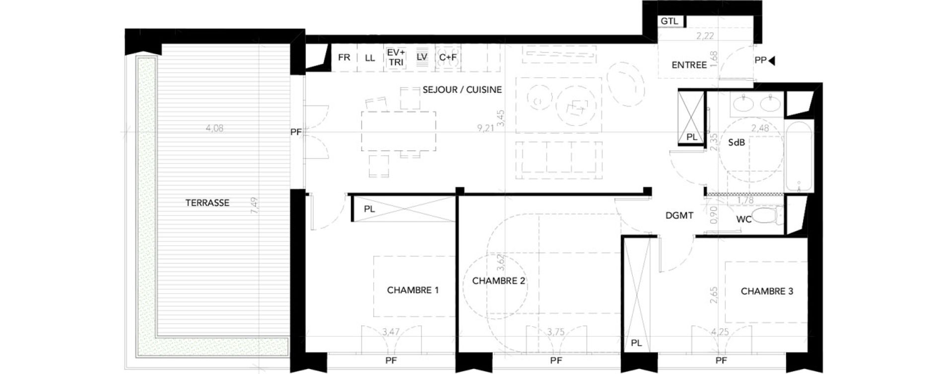 Appartement T4 de 79,99 m2 &agrave; Blagnac Andromede