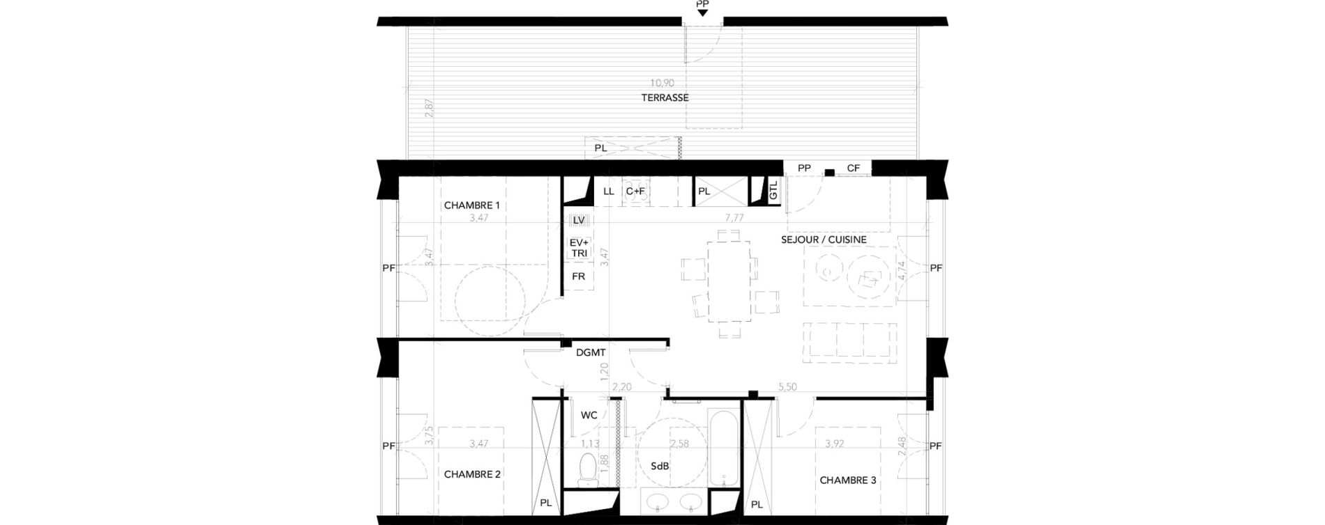 Appartement T4 de 78,49 m2 &agrave; Blagnac Andromede