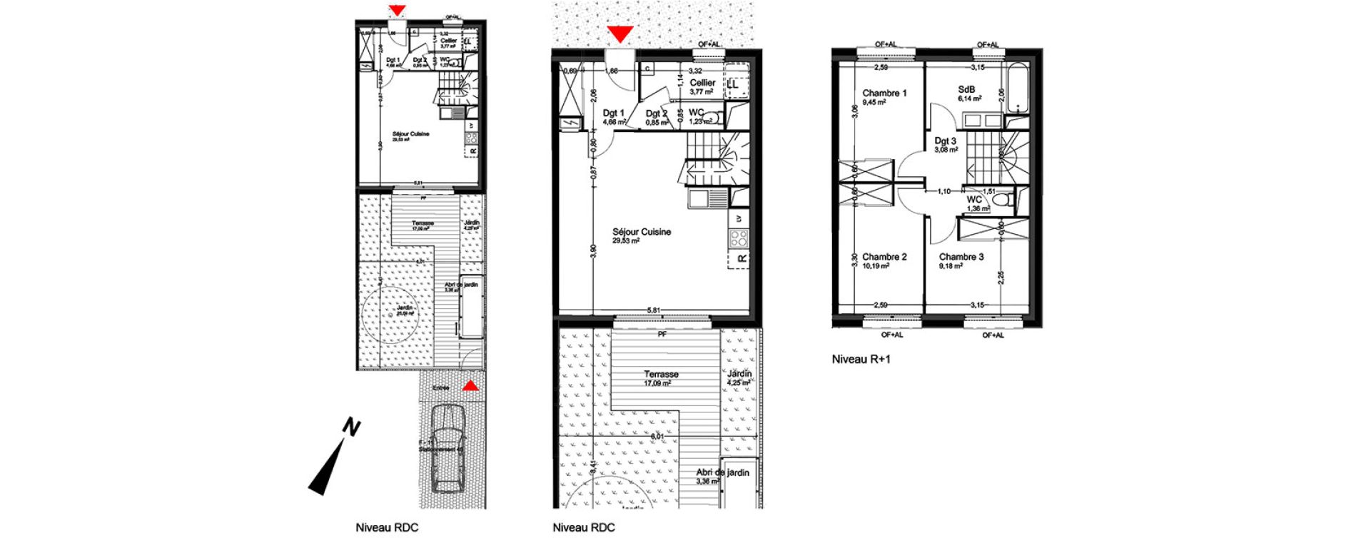 Villa T4 de 79,44 m2 &agrave; Blagnac Andromede