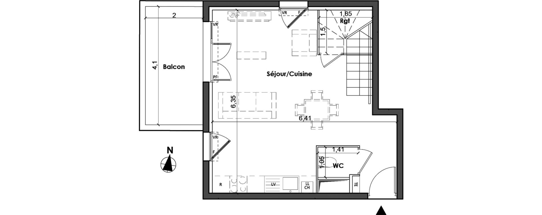 Maison T4 de 76,70 m2 &agrave; Blagnac Centre