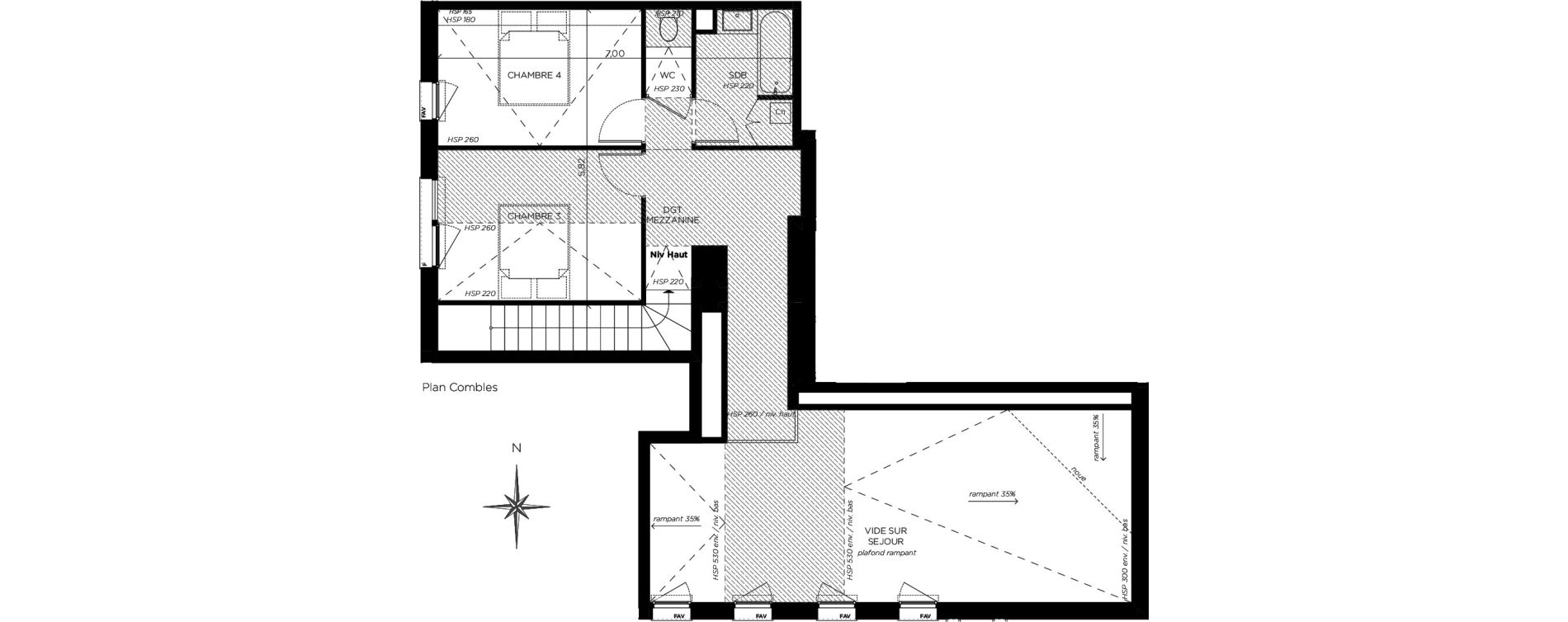 Appartement T5 de 131,18 m2 &agrave; Blagnac Centre