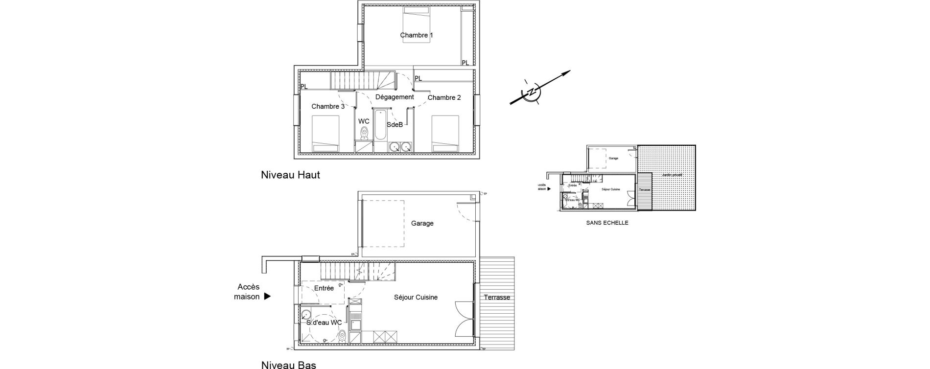 Maison T4 de 85,17 m2 &agrave; Cadours Centre