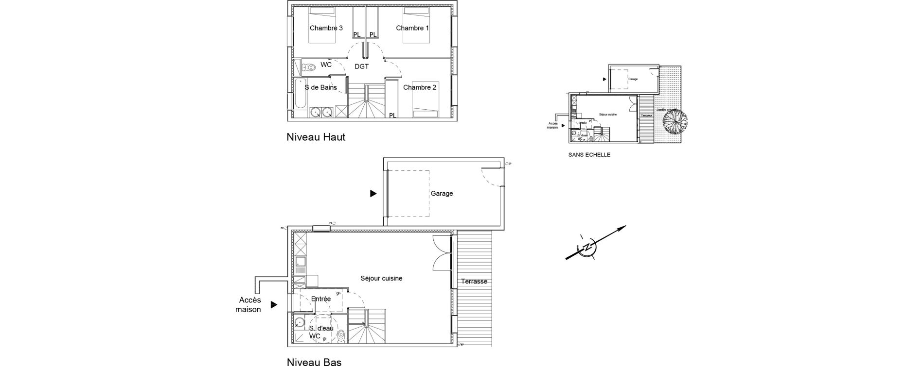 Maison T4 de 87,03 m2 &agrave; Cadours Centre