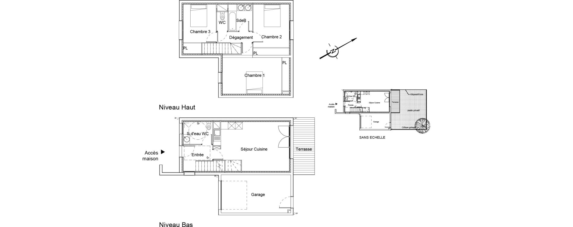 Maison T4 de 85,17 m2 &agrave; Cadours Centre