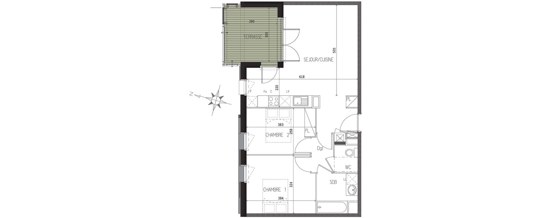 Appartement T3 de 61,27 m2 &agrave; Castanet-Tolosan Castanet tolosan centre