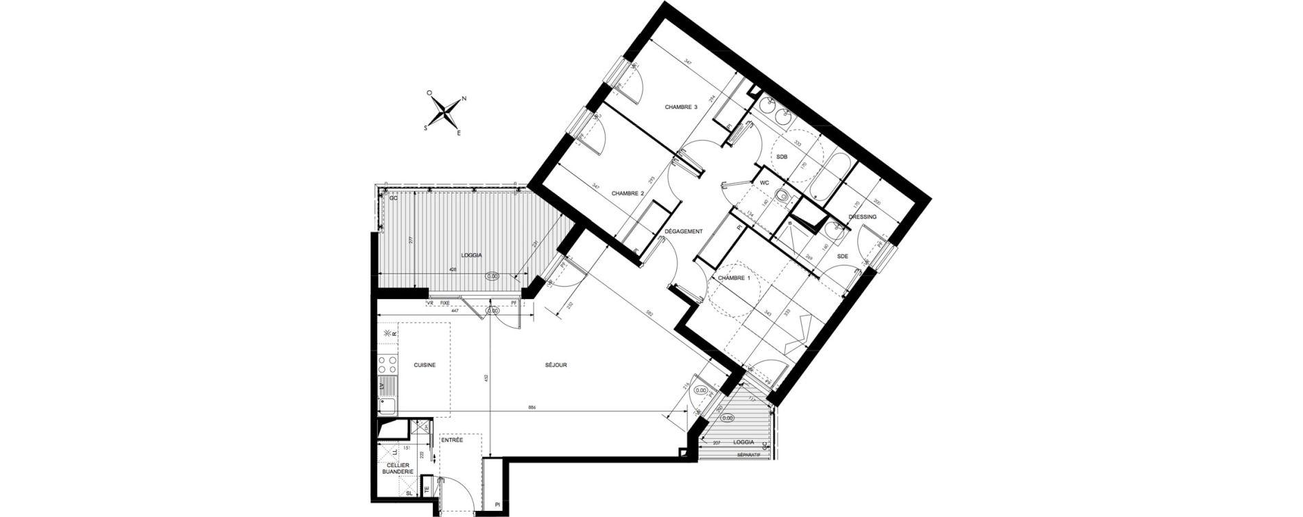 Appartement T4 de 103,05 m2 &agrave; Castanet-Tolosan Centre