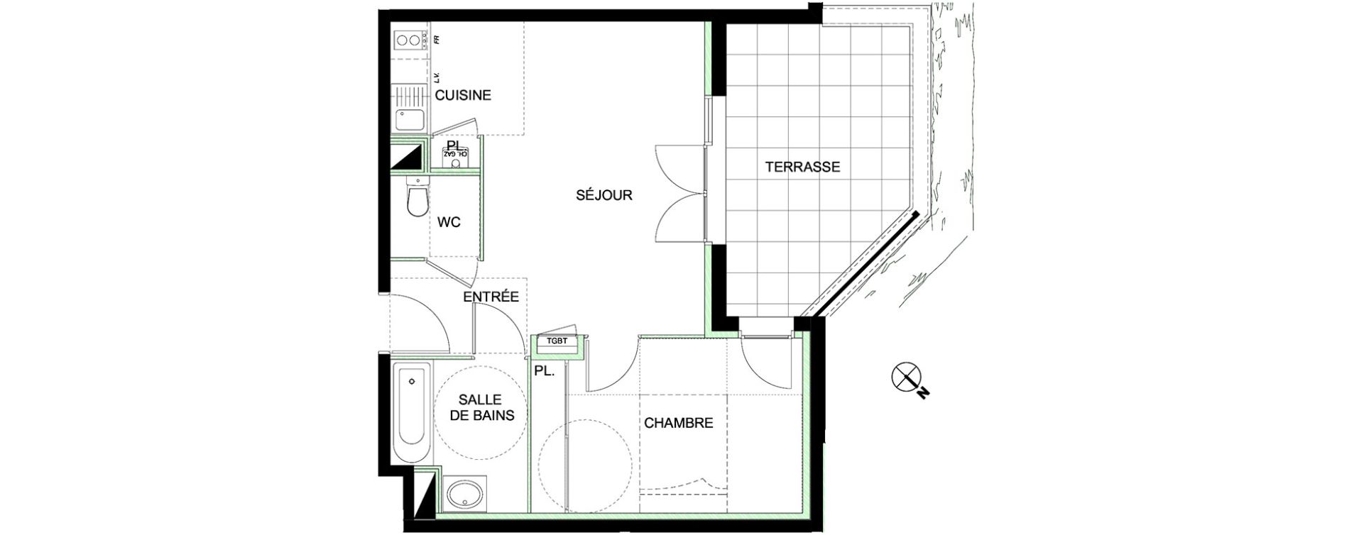 Appartement T2 de 42,15 m2 &agrave; Castanet-Tolosan Castanet tolosan centre
