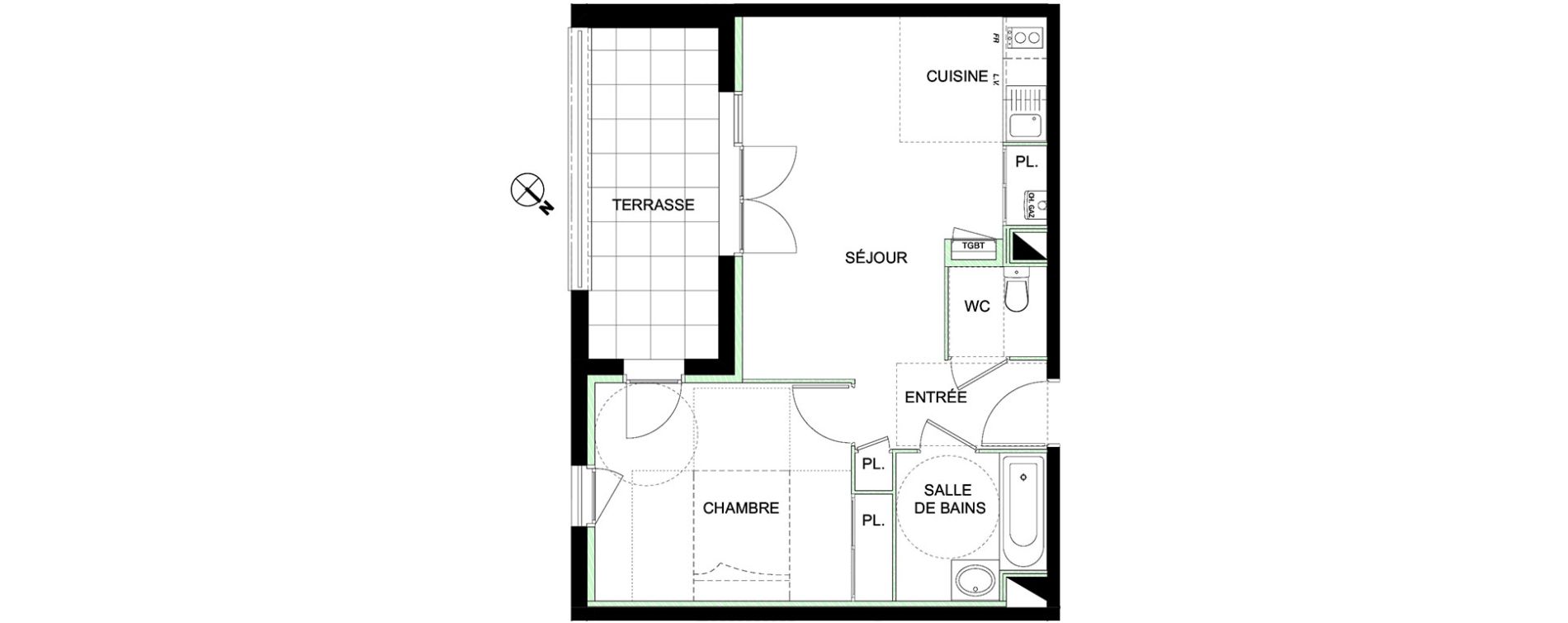 Appartement T2 de 42,92 m2 &agrave; Castanet-Tolosan Castanet tolosan centre