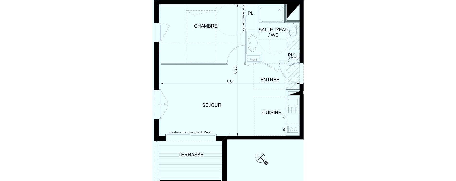 Appartement T2 de 39,29 m2 &agrave; Castanet-Tolosan Castanet tolosan centre