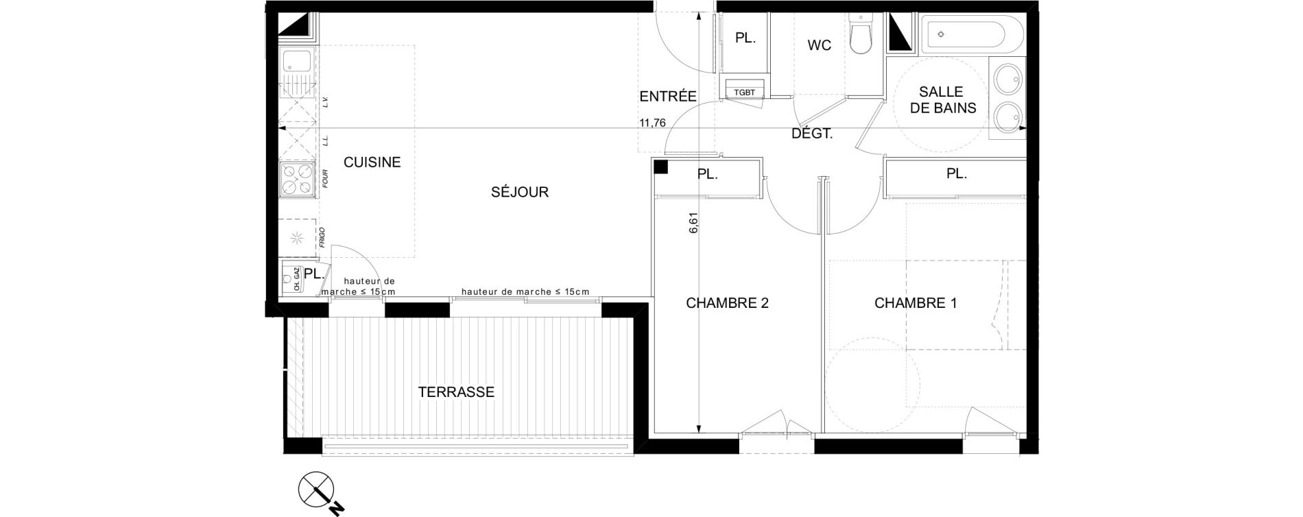 Appartement T3 de 62,75 m2 &agrave; Castanet-Tolosan Castanet tolosan centre