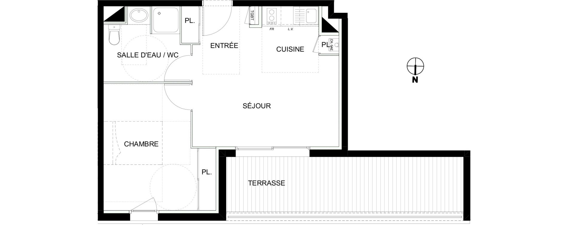 Appartement T2 de 39,98 m2 &agrave; Castanet-Tolosan Castanet tolosan centre