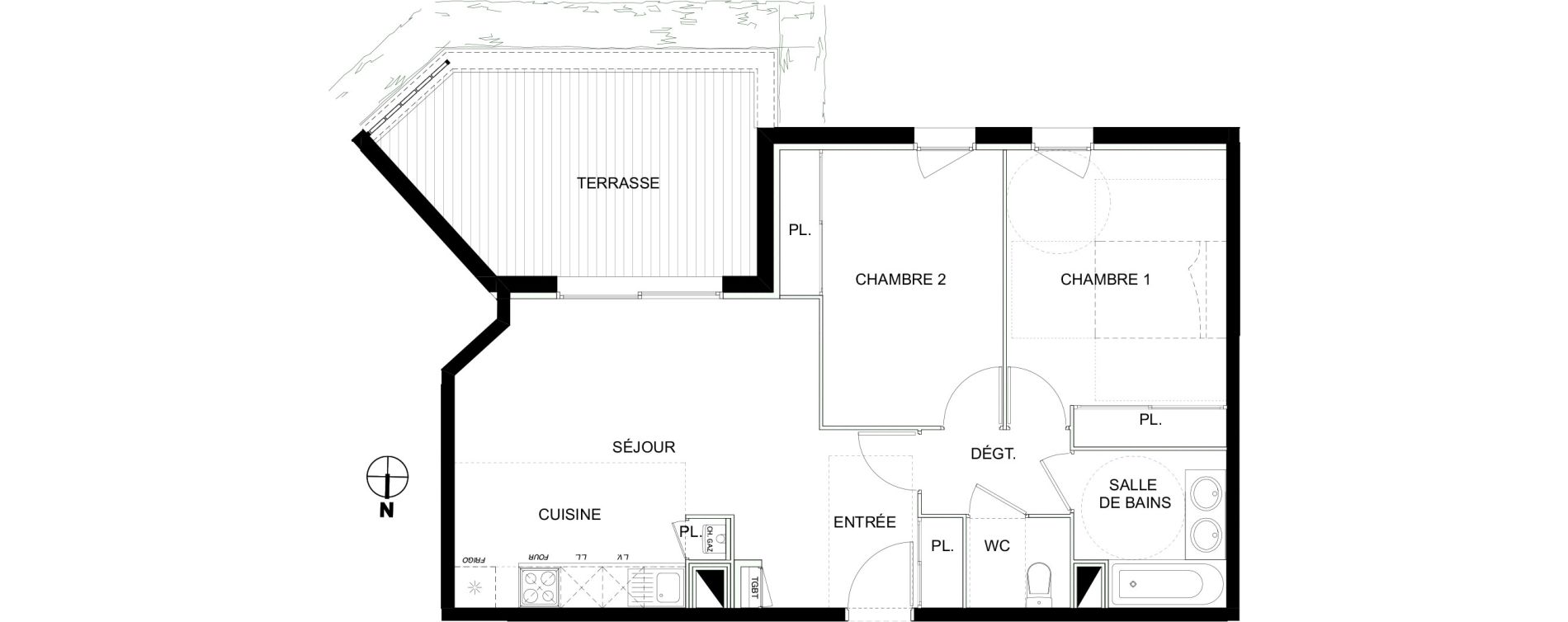 Appartement T3 de 60,55 m2 &agrave; Castanet-Tolosan Castanet tolosan centre
