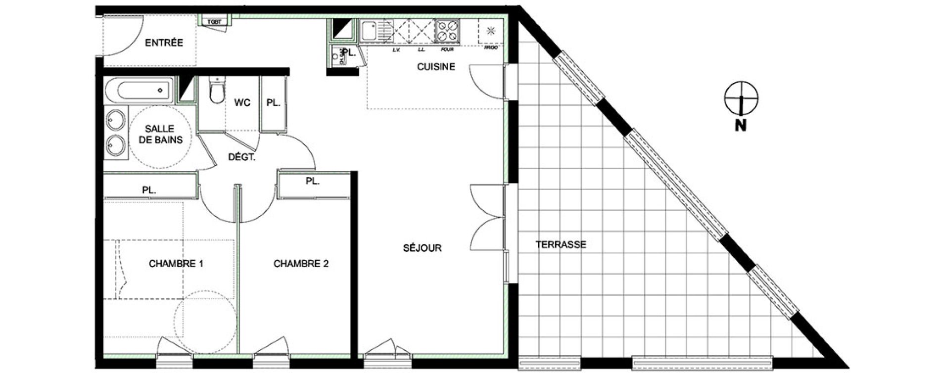 Appartement T3 de 72,21 m2 &agrave; Castanet-Tolosan Castanet tolosan centre