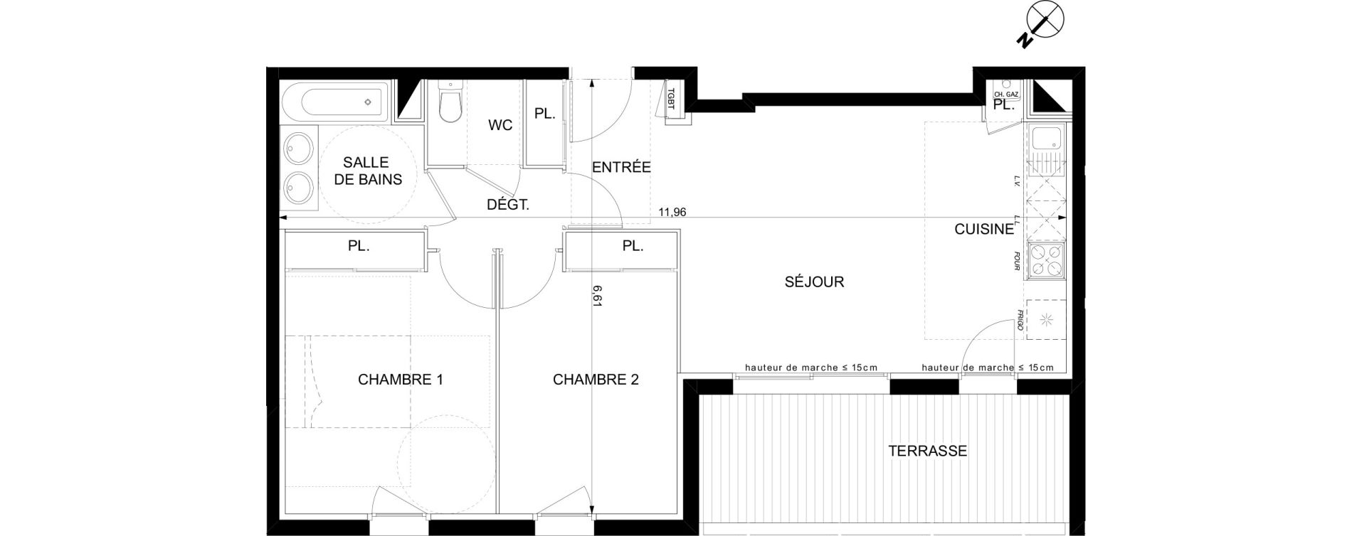 Appartement T3 de 61,78 m2 &agrave; Castanet-Tolosan Castanet tolosan centre