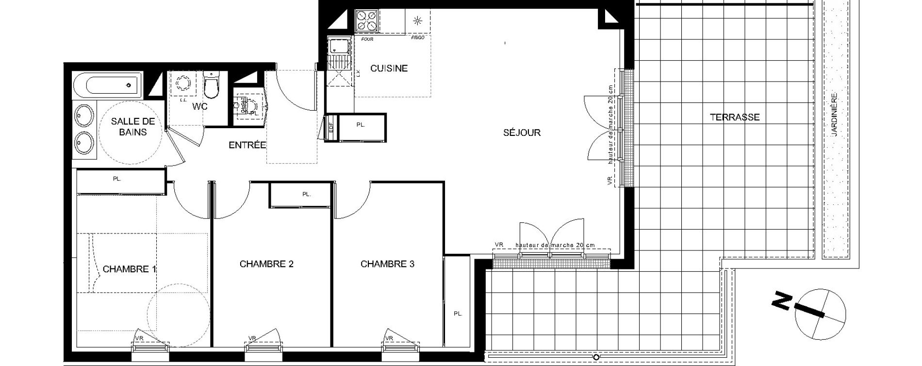 Appartement T4 de 83,63 m2 à Castanet-Tolosan Castanet tolosan centre