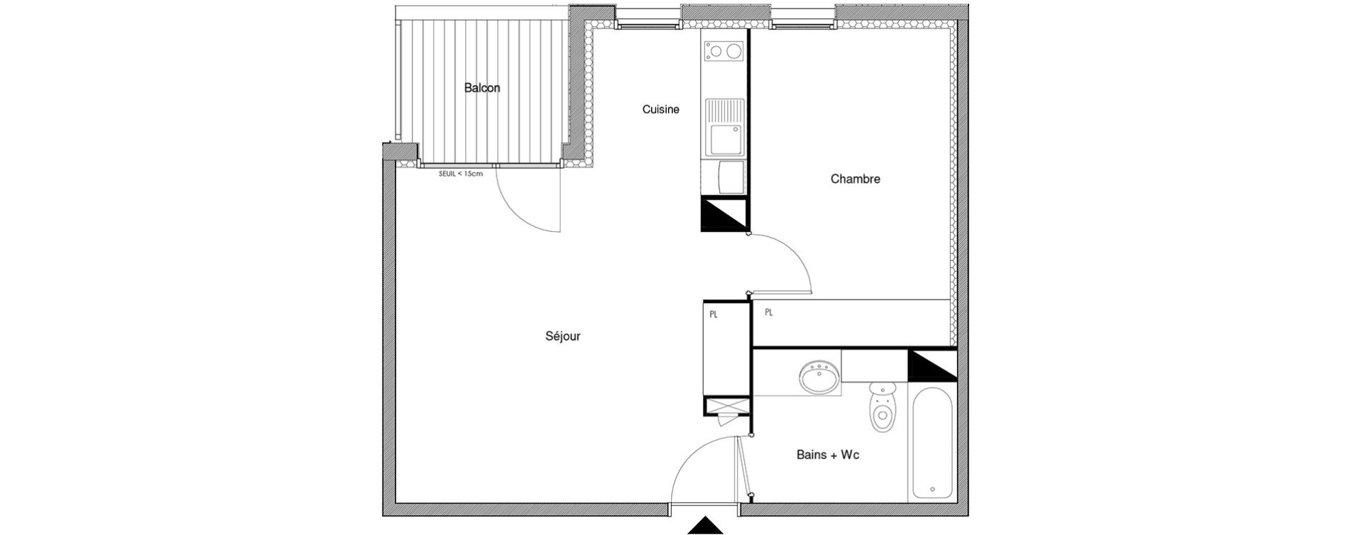 Appartement T2 de 45,42 m2 &agrave; Castanet-Tolosan Castanet tolosan centre