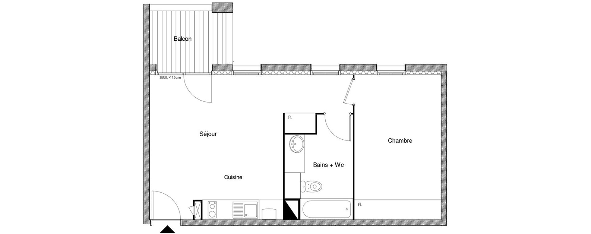 Appartement T2 de 43,10 m2 &agrave; Castanet-Tolosan Castanet tolosan centre