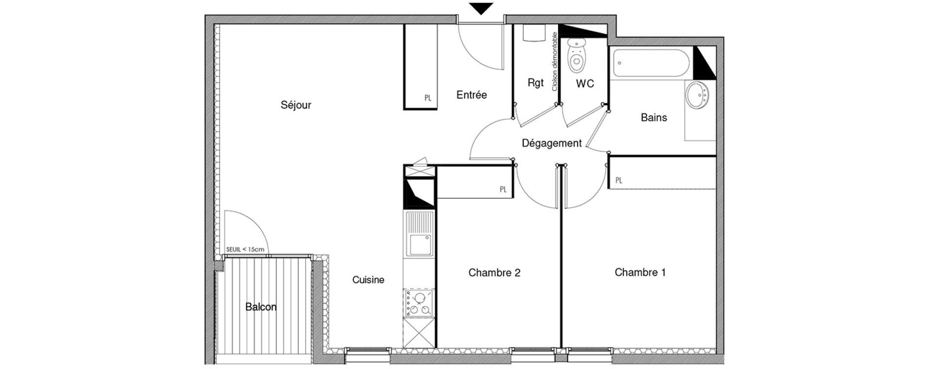 Appartement T3 de 59,51 m2 &agrave; Castanet-Tolosan Castanet tolosan centre