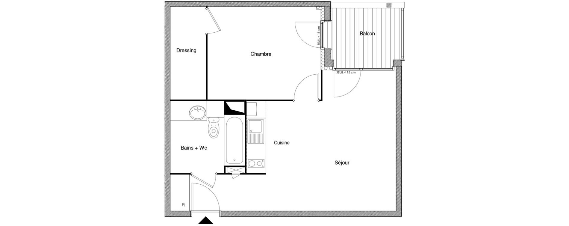 Appartement T2 de 45,21 m2 &agrave; Castanet-Tolosan Castanet tolosan centre