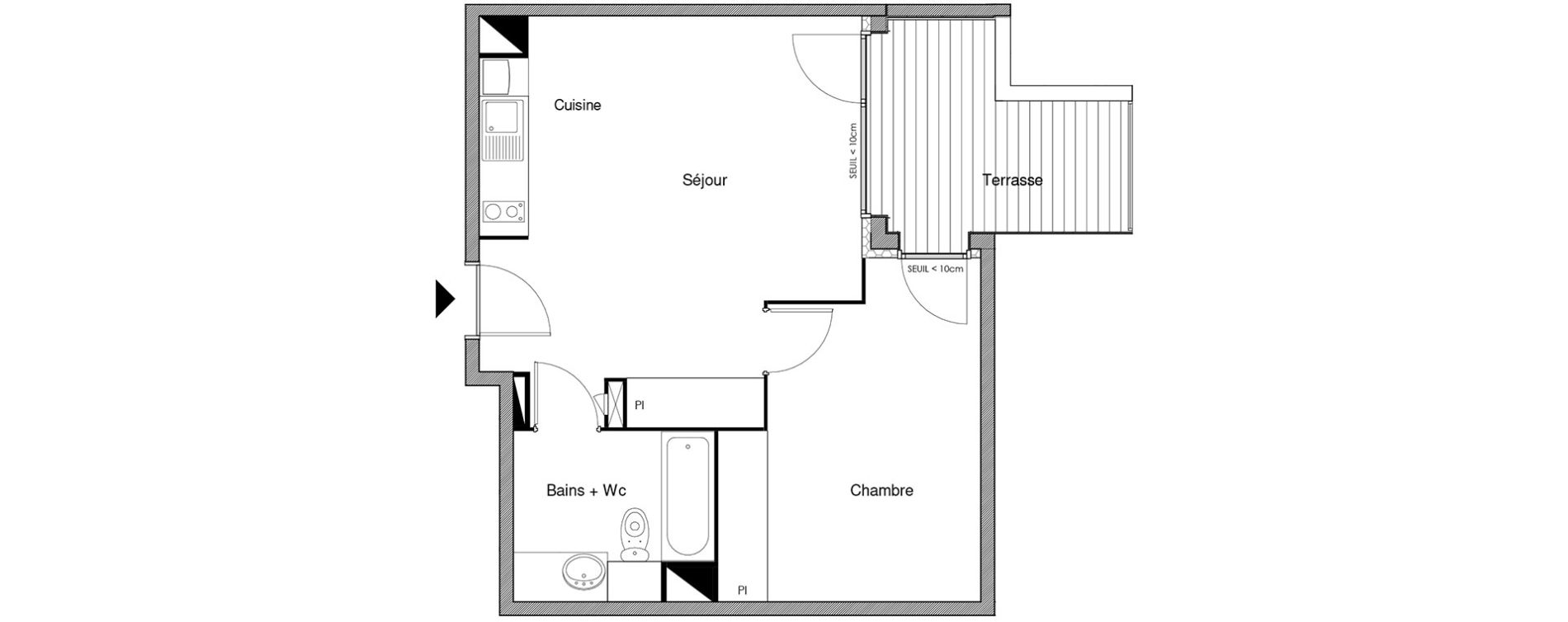Appartement T2 de 43,07 m2 &agrave; Castanet-Tolosan Castanet tolosan centre