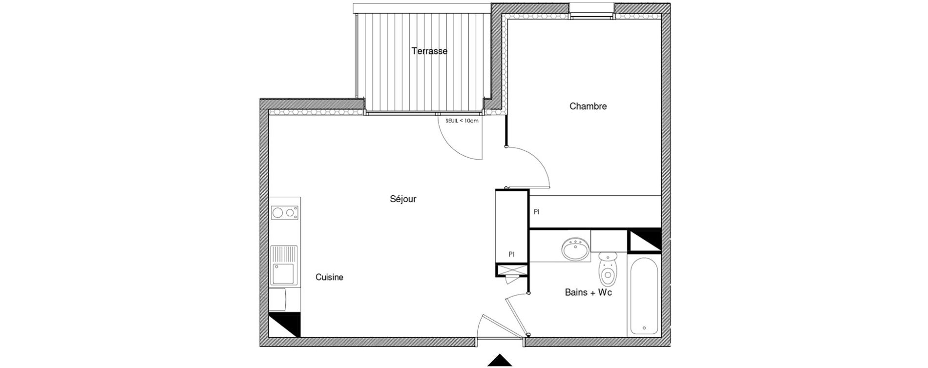 Appartement T2 de 41,41 m2 &agrave; Castanet-Tolosan Castanet tolosan centre