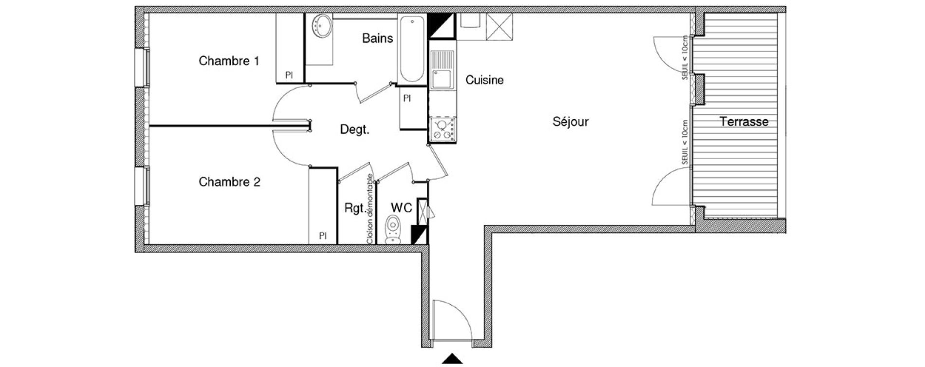 Appartement T3 de 69,77 m2 &agrave; Castanet-Tolosan Castanet tolosan centre