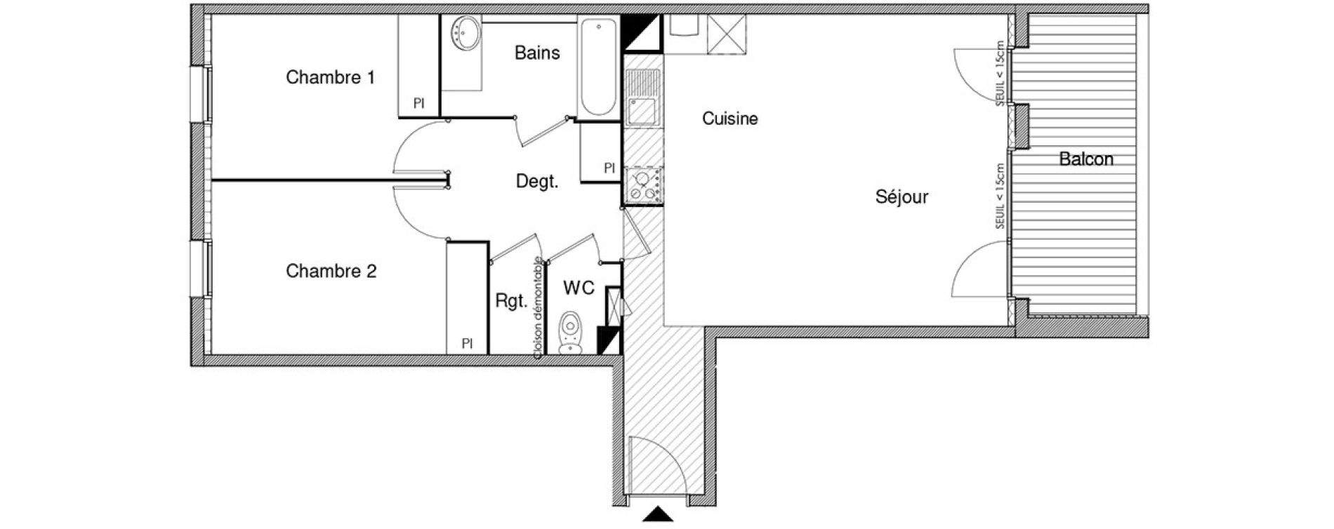 Appartement T3 de 69,69 m2 &agrave; Castanet-Tolosan Castanet tolosan centre