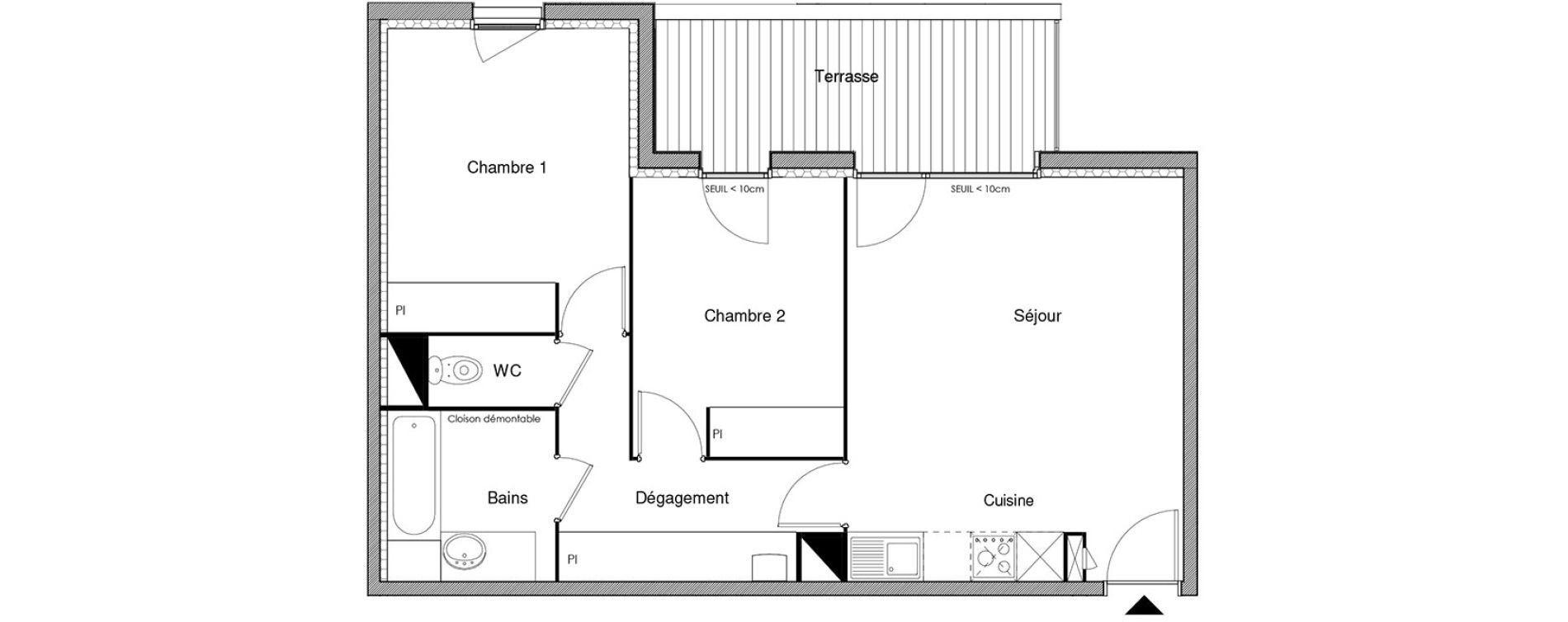 Appartement T3 de 59,35 m2 &agrave; Castanet-Tolosan Castanet tolosan centre