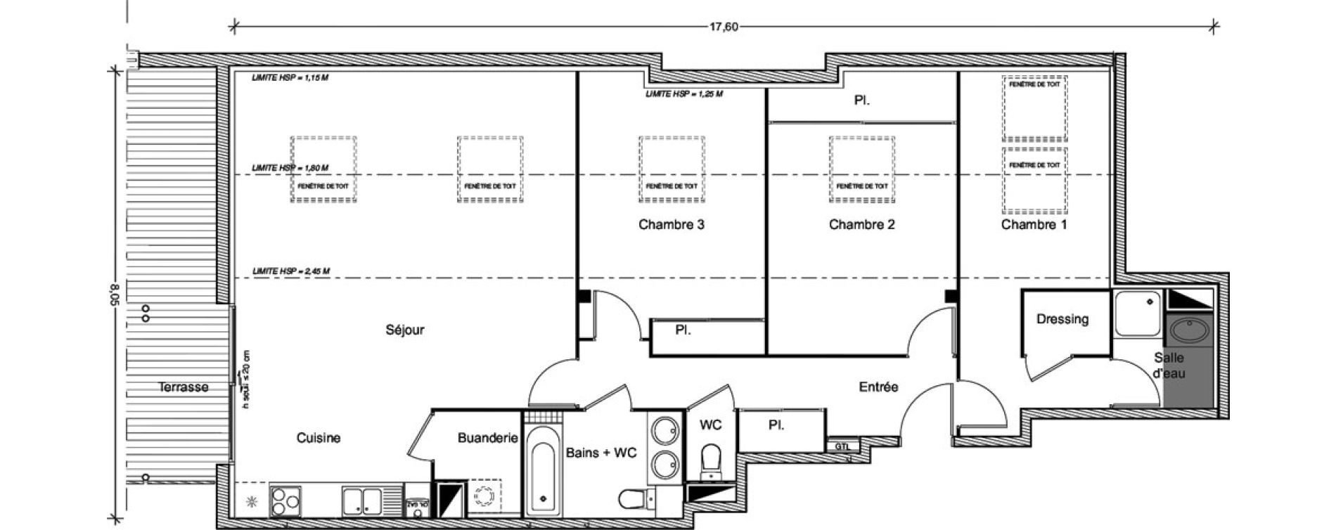 Appartement T4 de 87,74 m2 &agrave; Castanet-Tolosan Centre