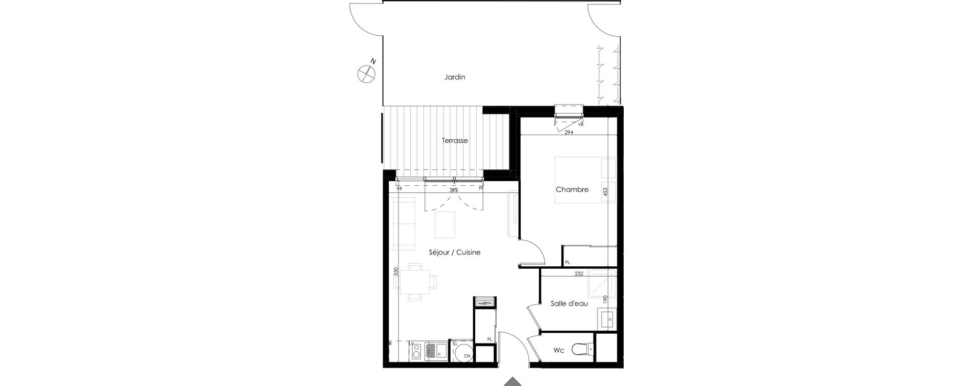Appartement T2 de 41,90 m2 &agrave; Castelginest Centre