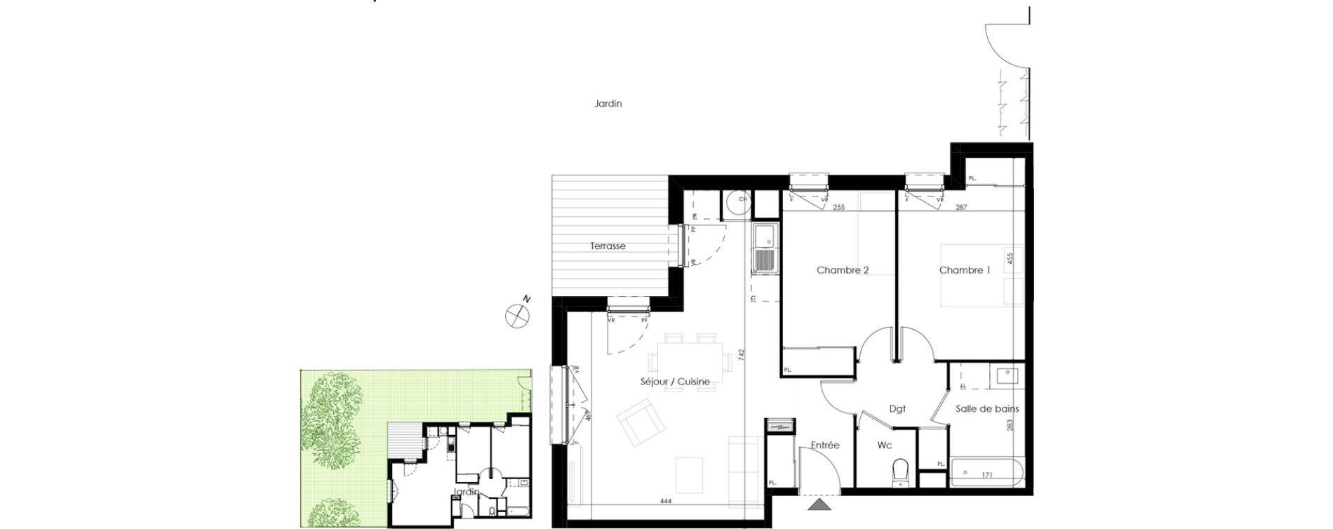 Appartement T3 de 63,90 m2 &agrave; Castelginest Centre