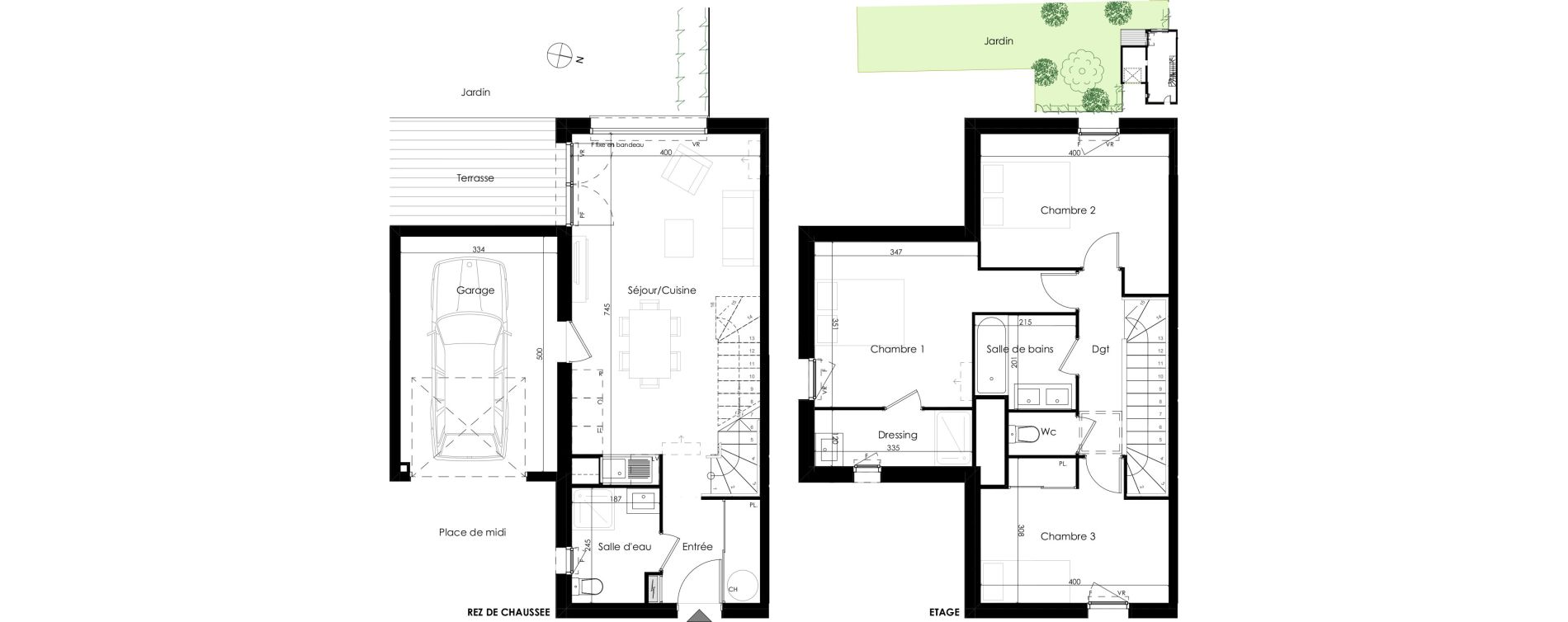 Duplex T4 de 85,70 m2 &agrave; Castelginest Centre