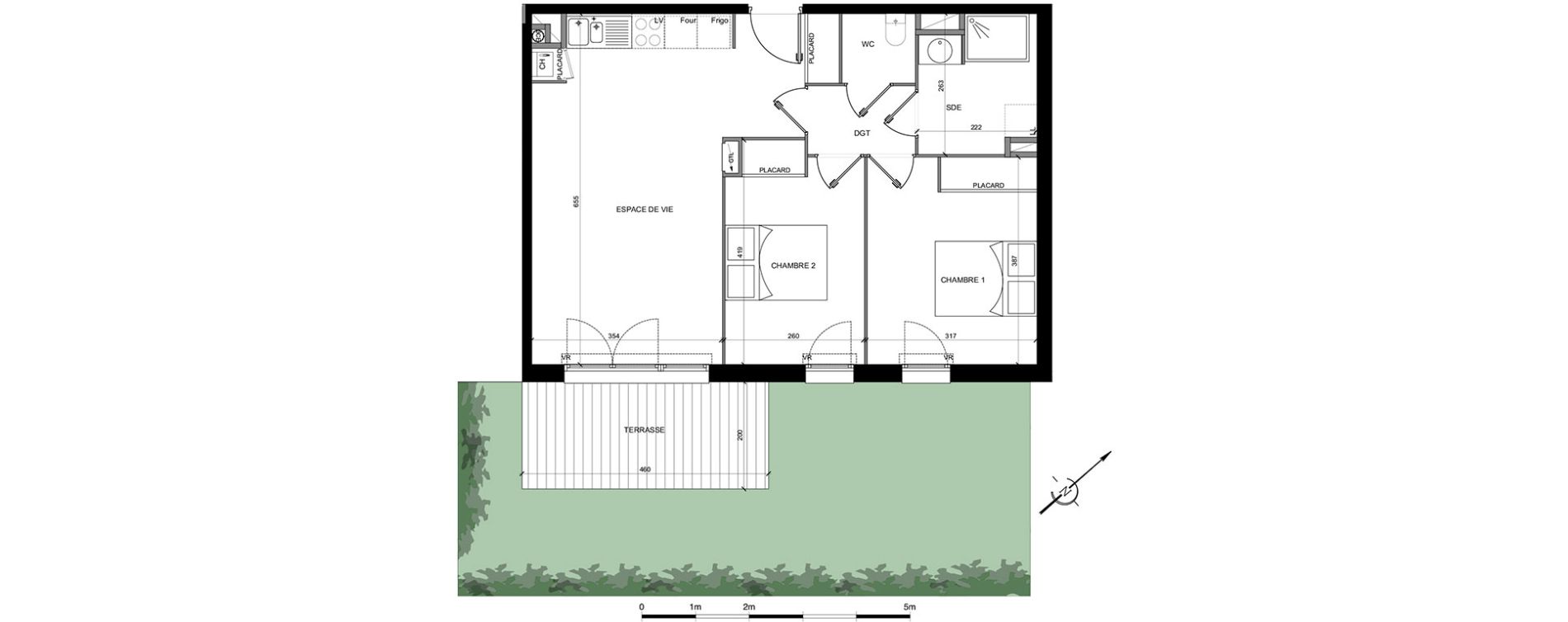 Appartement T3 de 58,90 m2 &agrave; Castelginest Centre