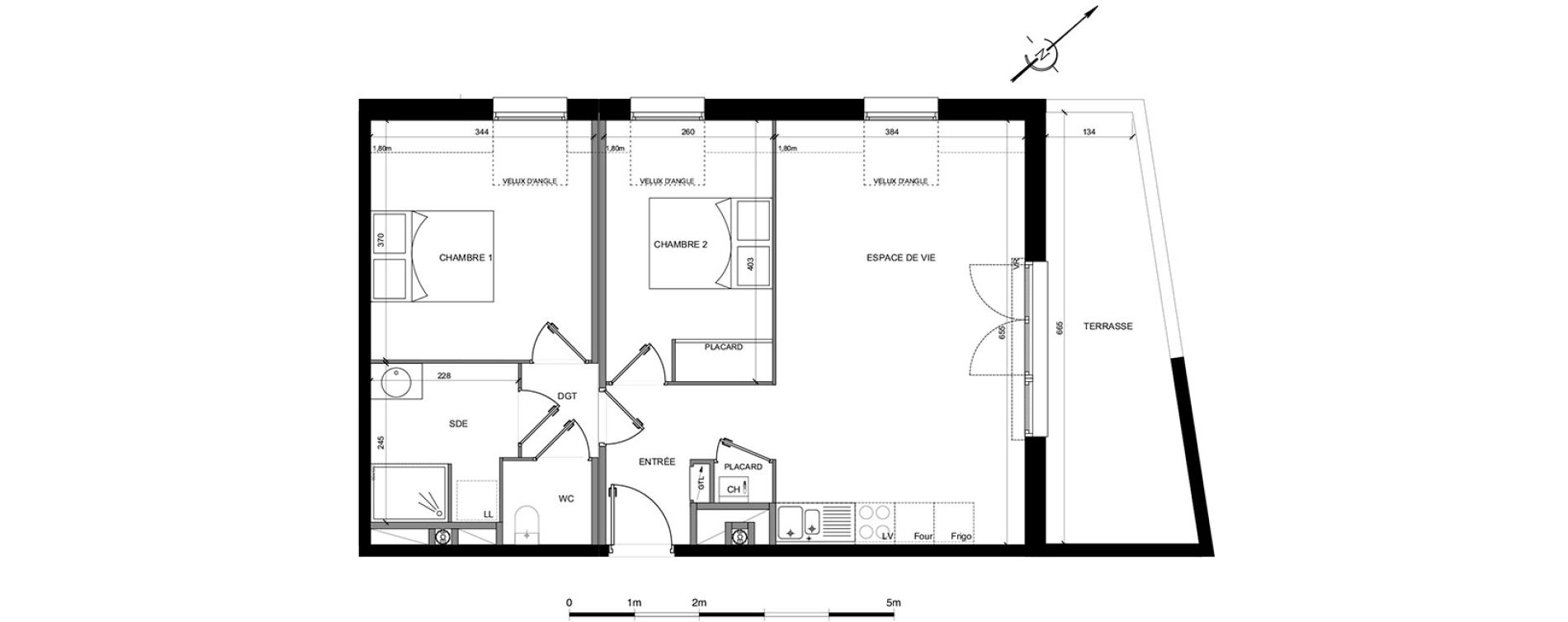 Appartement T3 de 59,05 m2 &agrave; Castelginest Centre