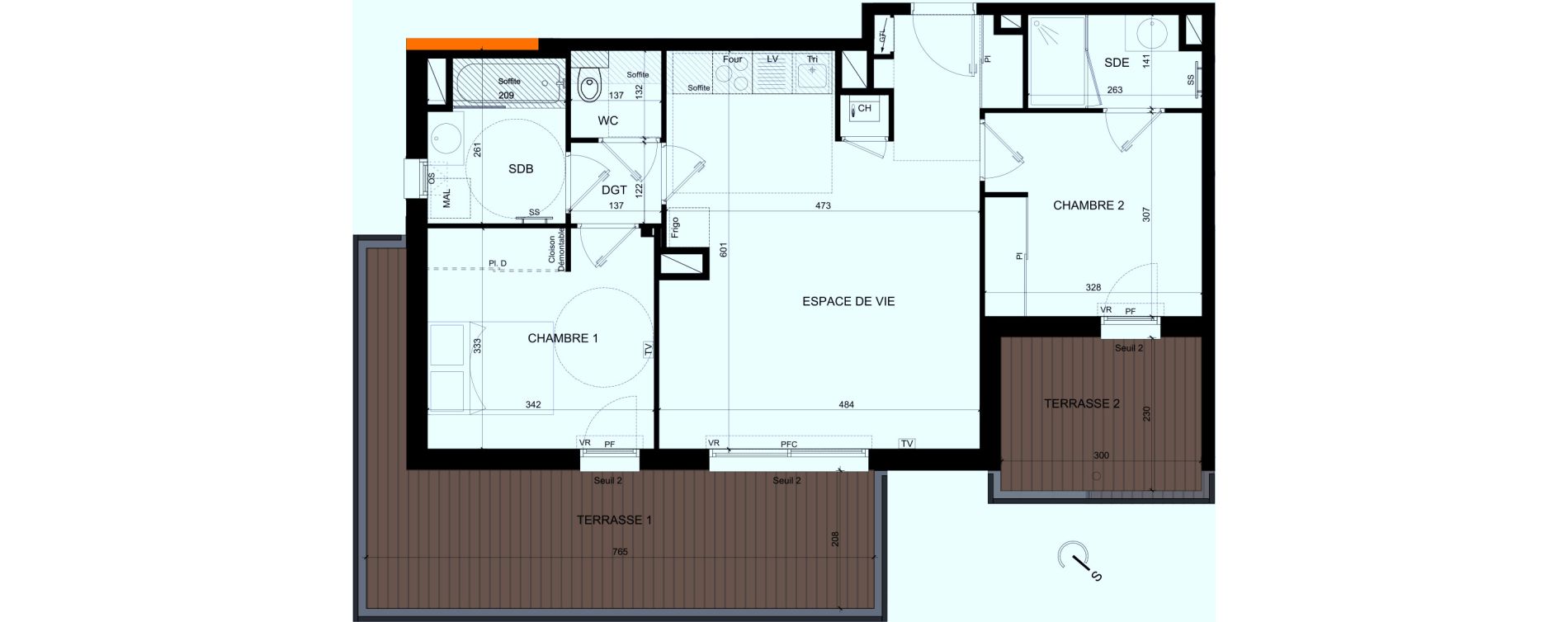 Appartement T3 de 62,50 m2 &agrave; Castelginest Centre