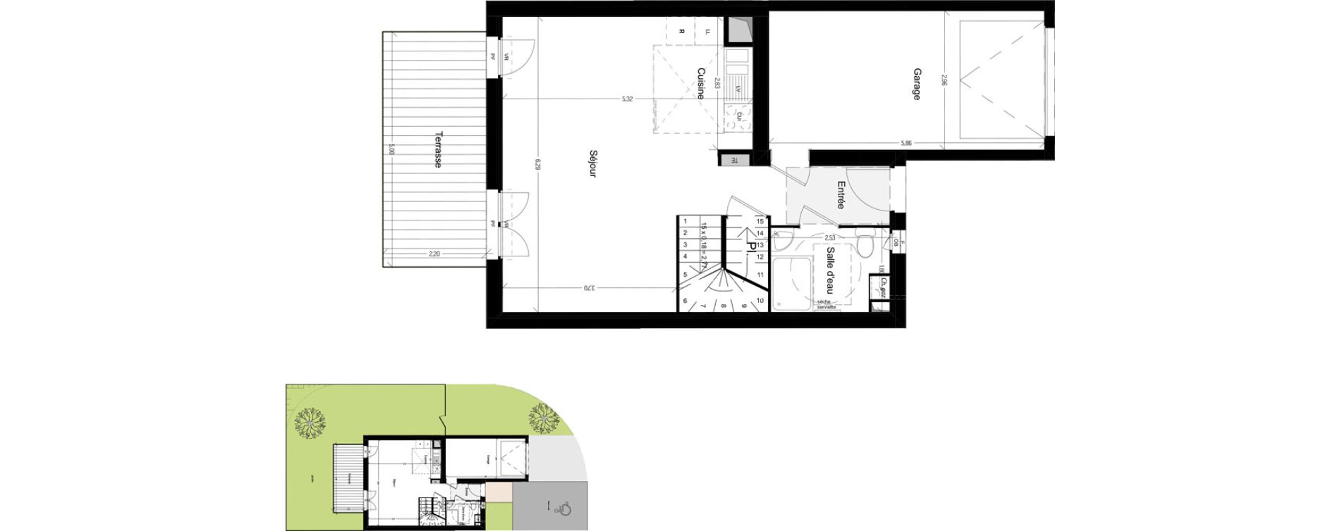 Maison T4 de 84,21 m2 &agrave; Castelmaurou Centre