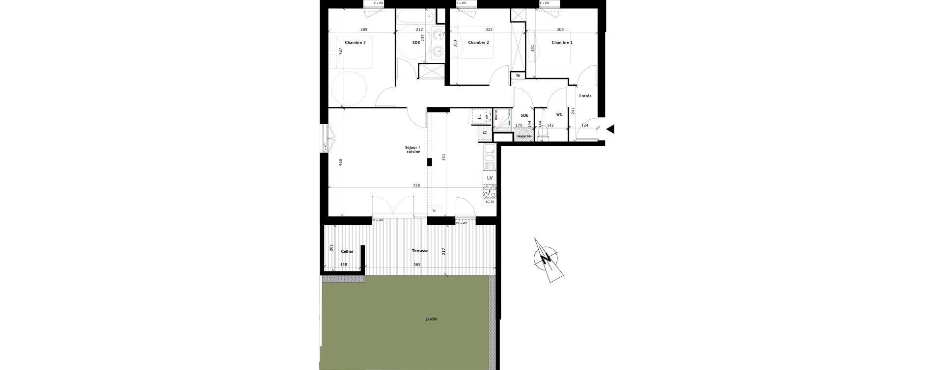 Appartement T4 de 87,06 m2 &agrave; Colomiers Centre