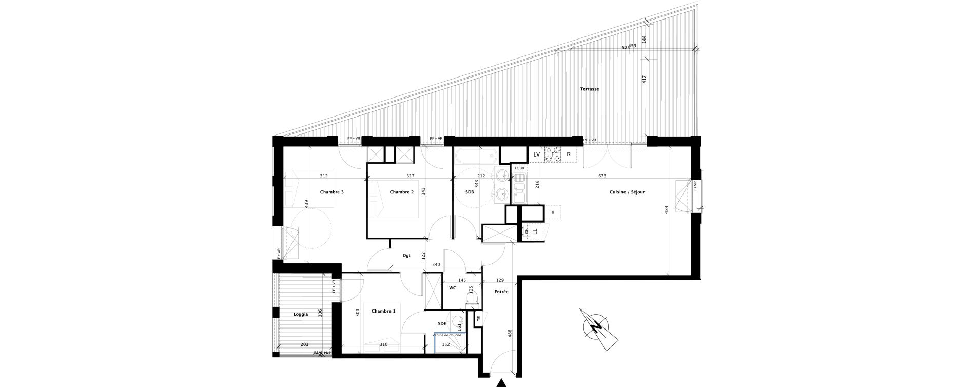 Appartement T4 de 88,40 m2 &agrave; Colomiers Centre