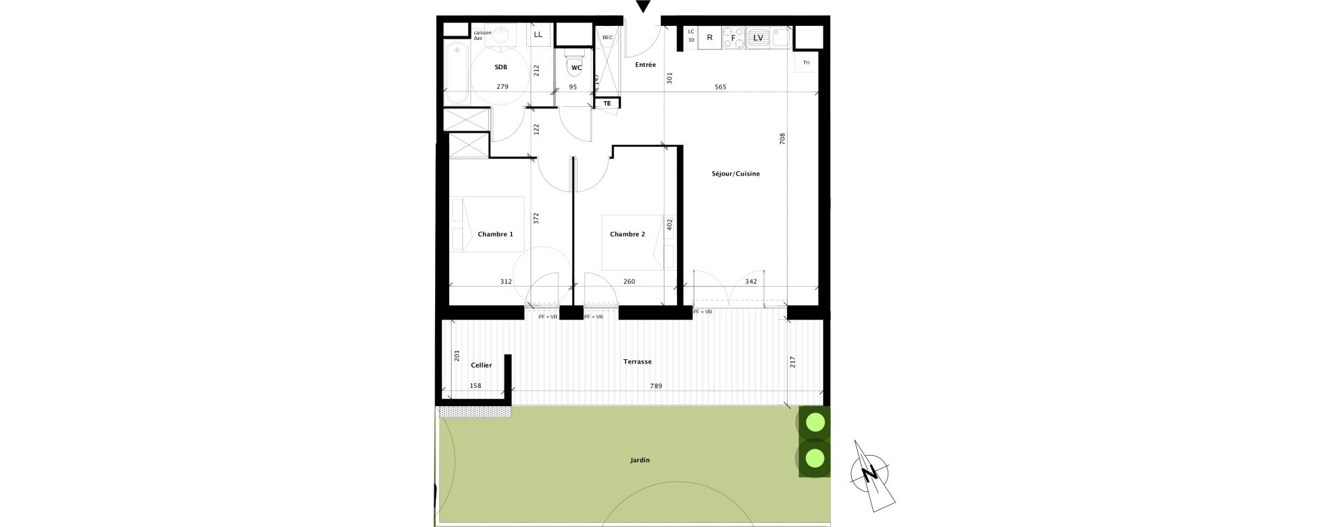 Appartement T3 de 63,67 m2 &agrave; Colomiers Centre