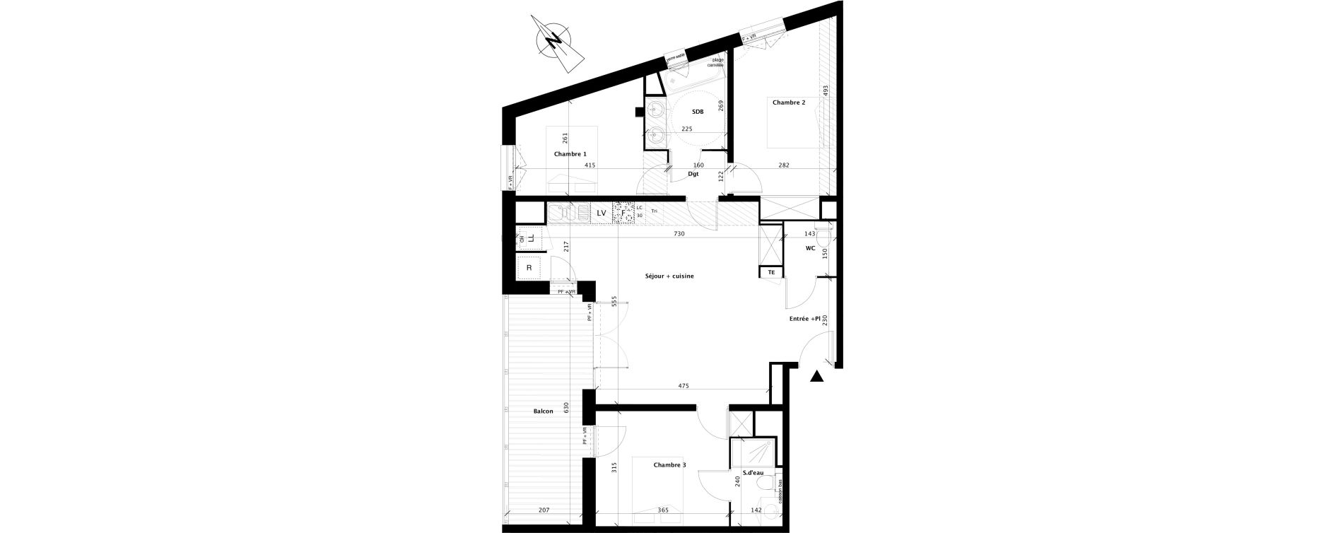 Appartement T4 de 83,10 m2 &agrave; Colomiers Centre