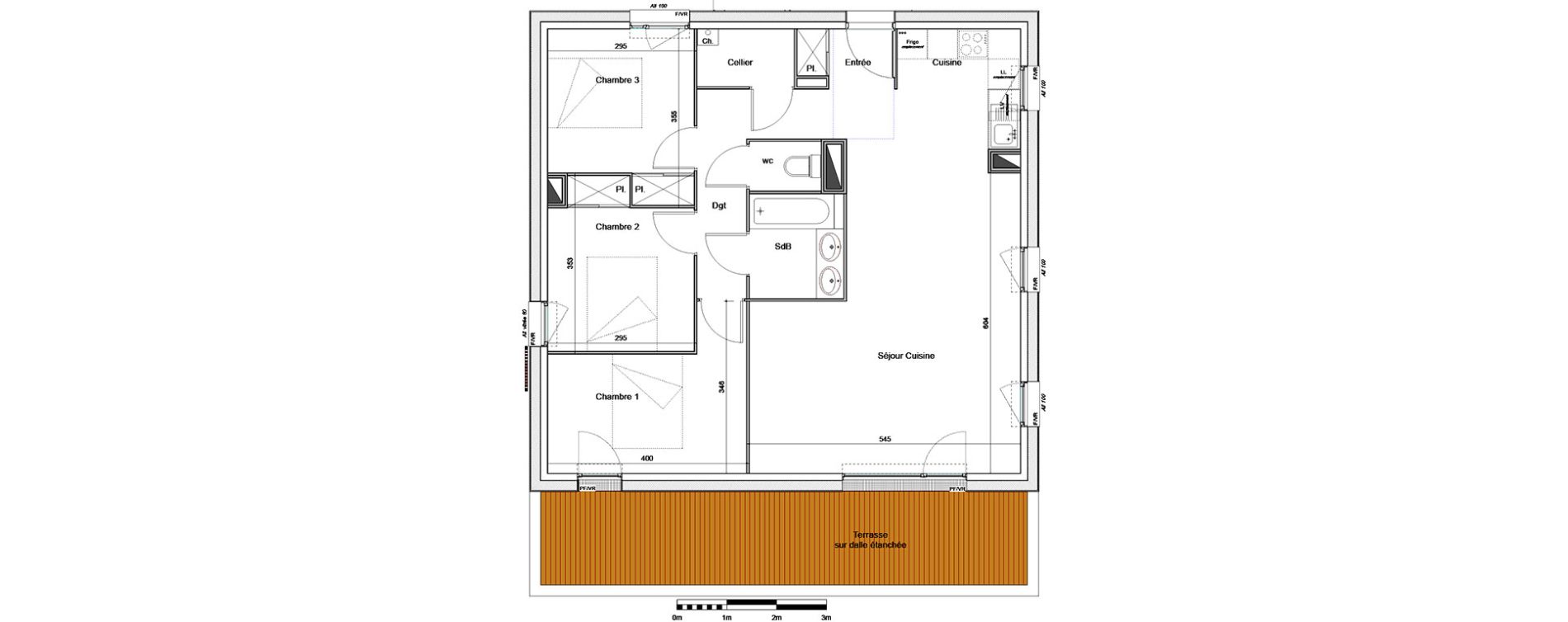 Appartement T4 de 82,20 m2 &agrave; Colomiers Les ramassiers