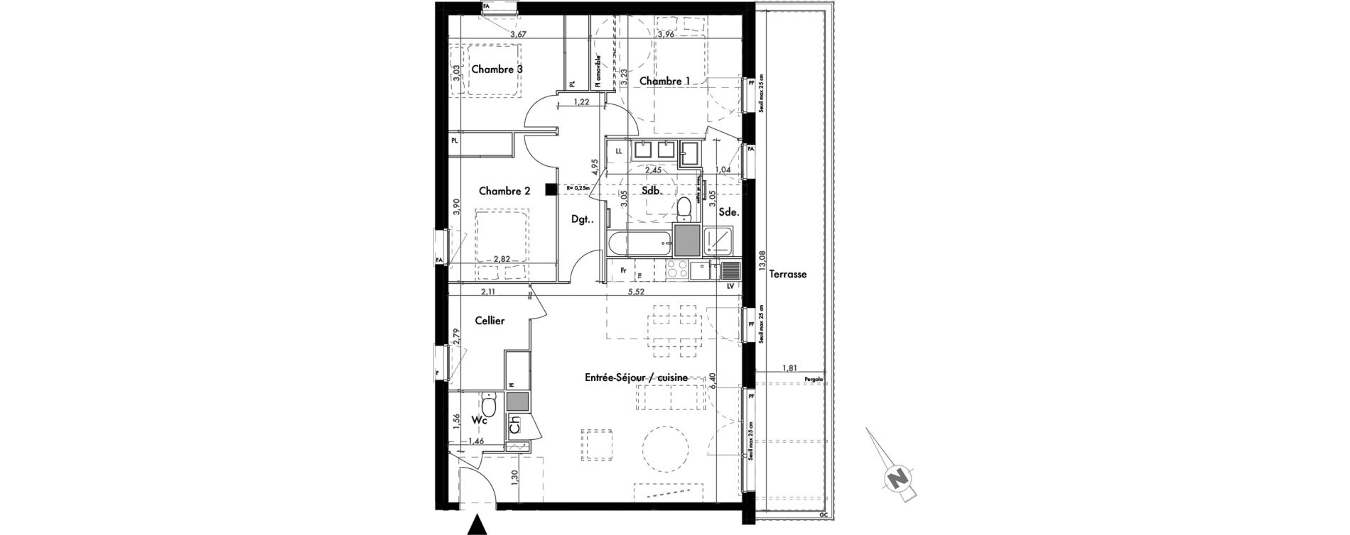 Appartement T4 de 94,74 m2 &agrave; Colomiers Les ramassiers