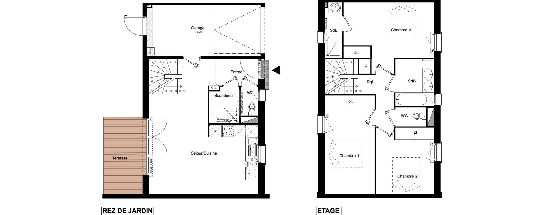 Villa T4 de 86,80 m2 &agrave; Colomiers Centre