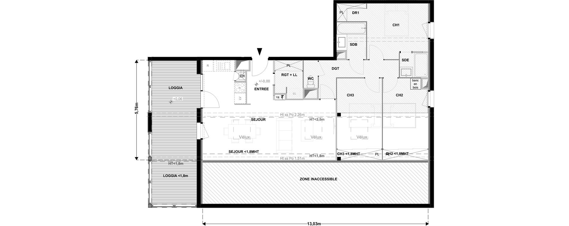 Appartement T4 de 83,60 m2 &agrave; Cugnaux Agora