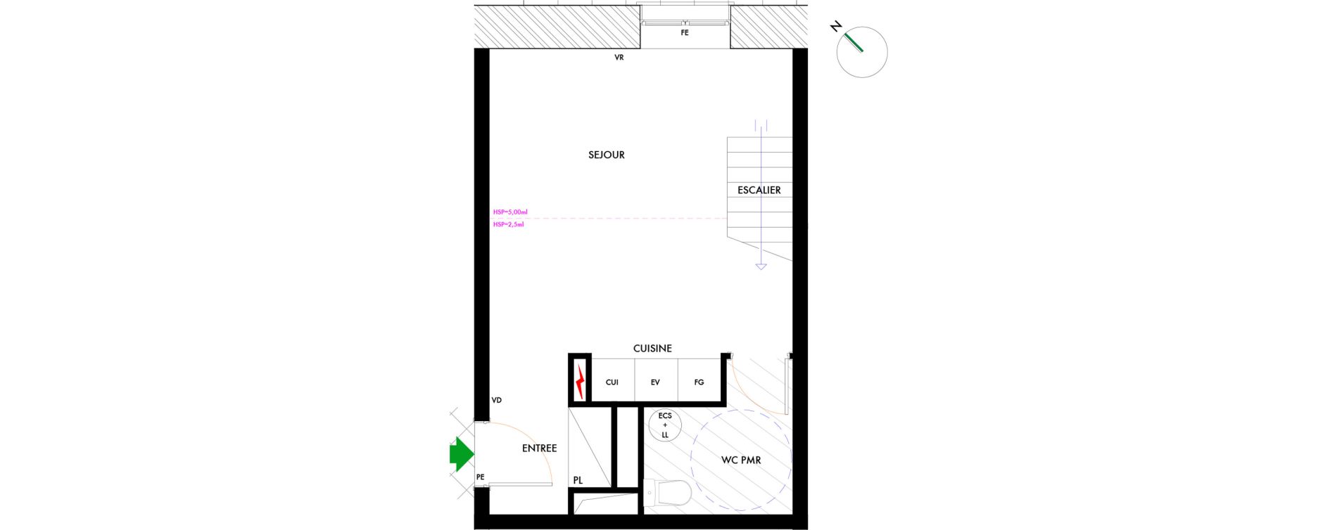 Duplex T2 de 43,40 m2 &agrave; Cugnaux Centre