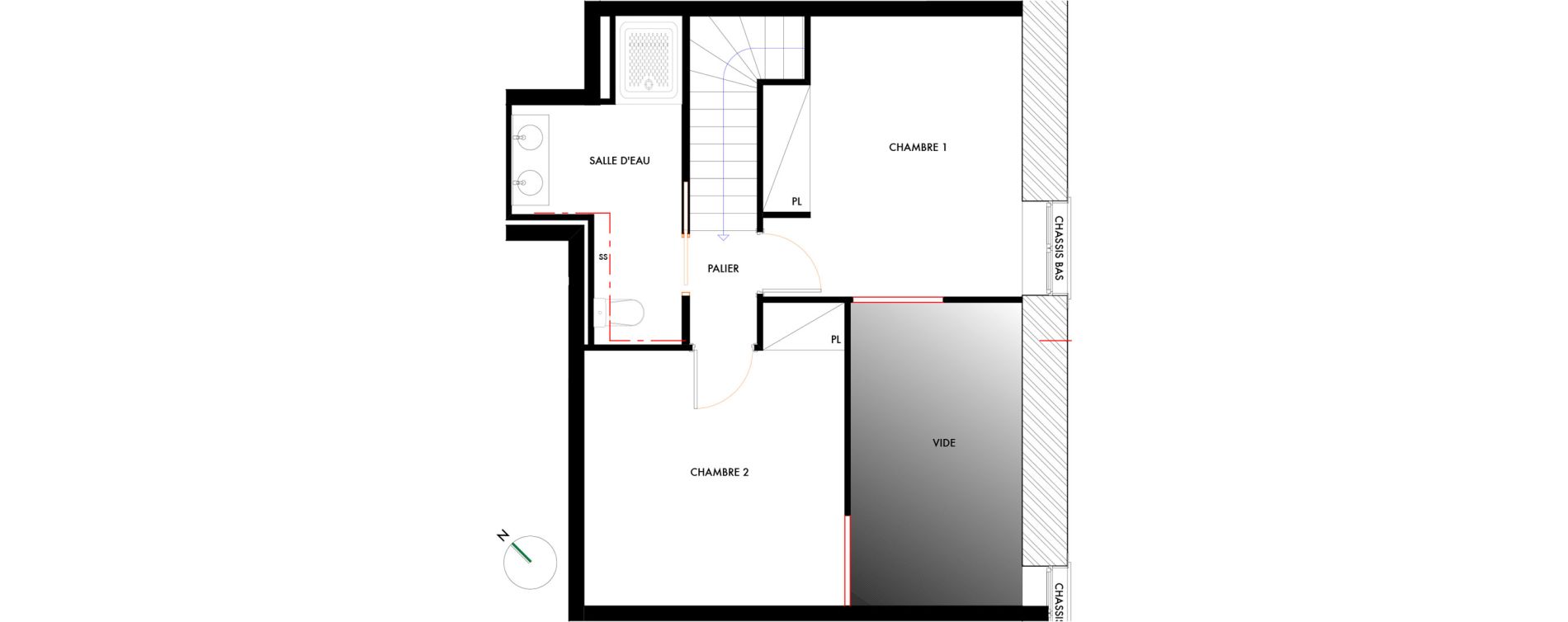 Duplex T3 de 64,60 m2 &agrave; Cugnaux Centre