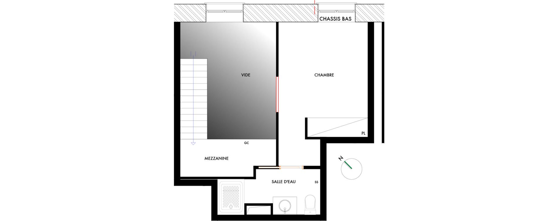 Duplex T2 de 46,90 m2 &agrave; Cugnaux Centre