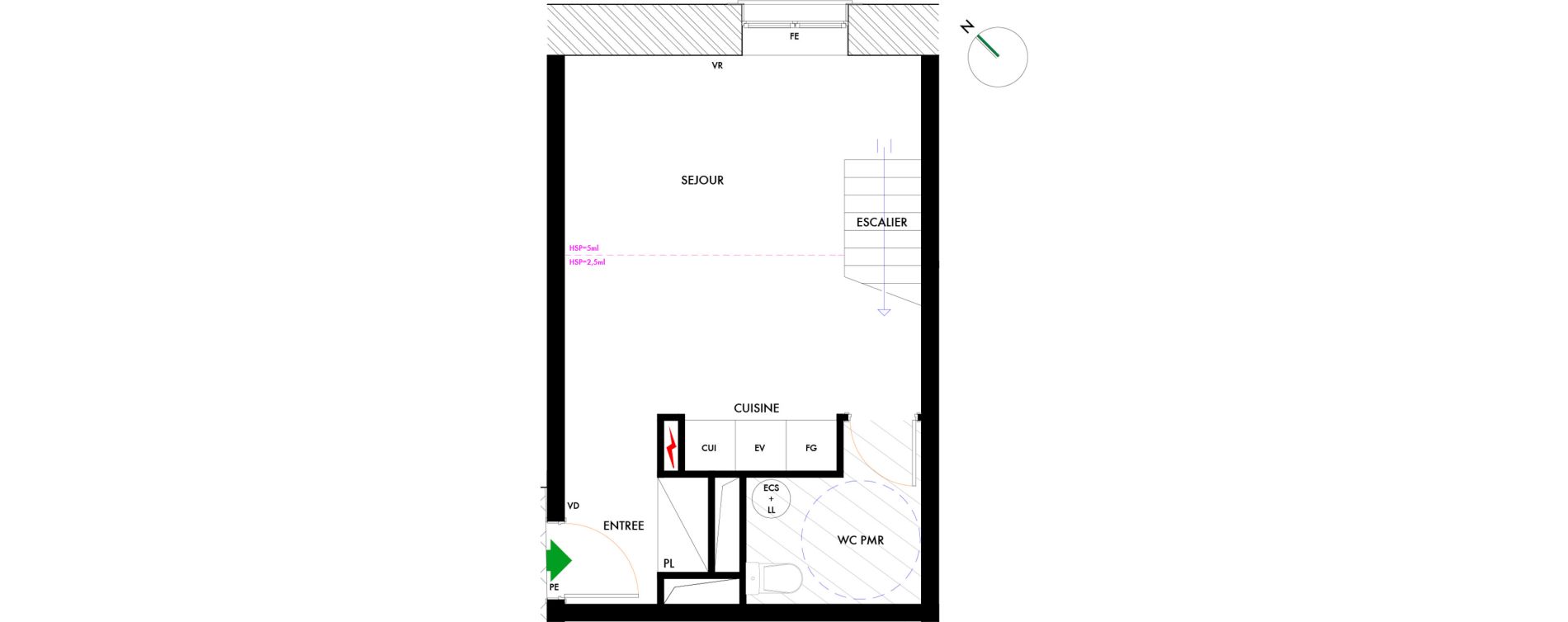 Duplex T2 de 43,40 m2 &agrave; Cugnaux Centre