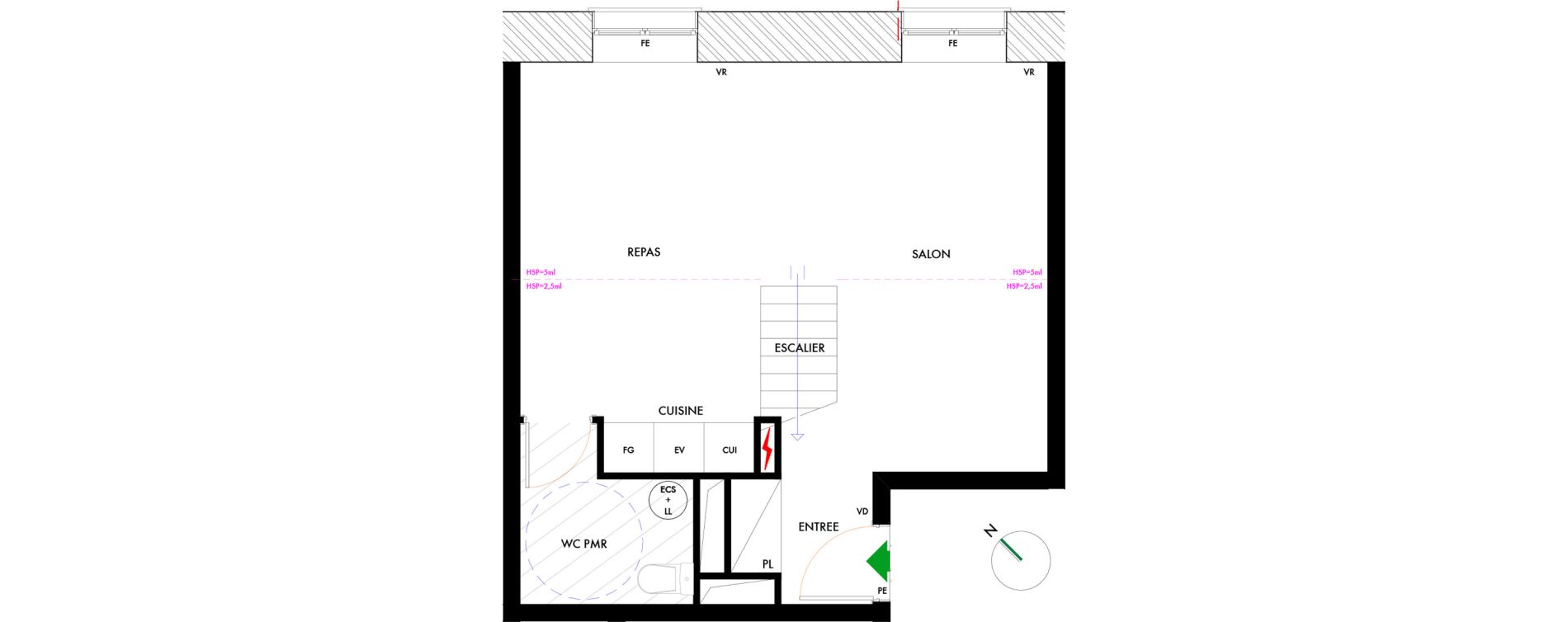 Duplex T3 de 69,40 m2 &agrave; Cugnaux Centre